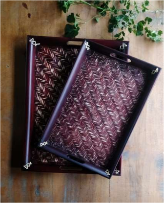 Picture of Distressed Bamboo Tray