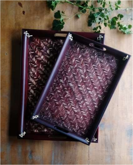 Picture of Distressed Bamboo Tray