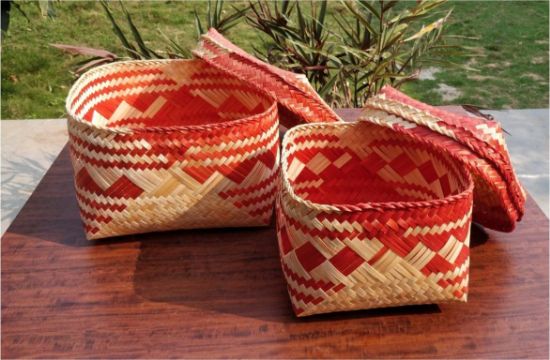 Picture of Bamboo Gift Baskets with lid